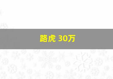 路虎 30万